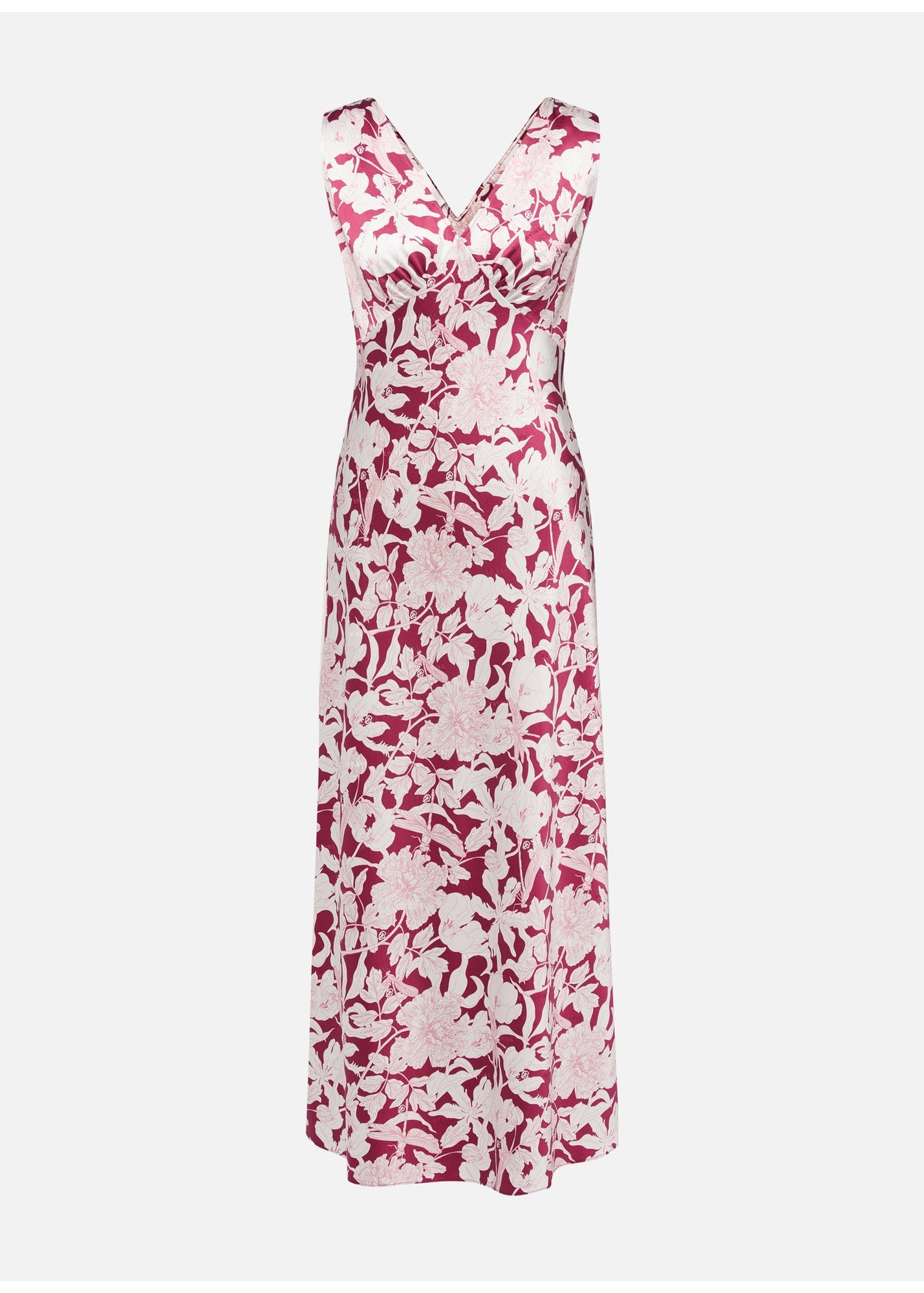 Silk Printed Dress | Red