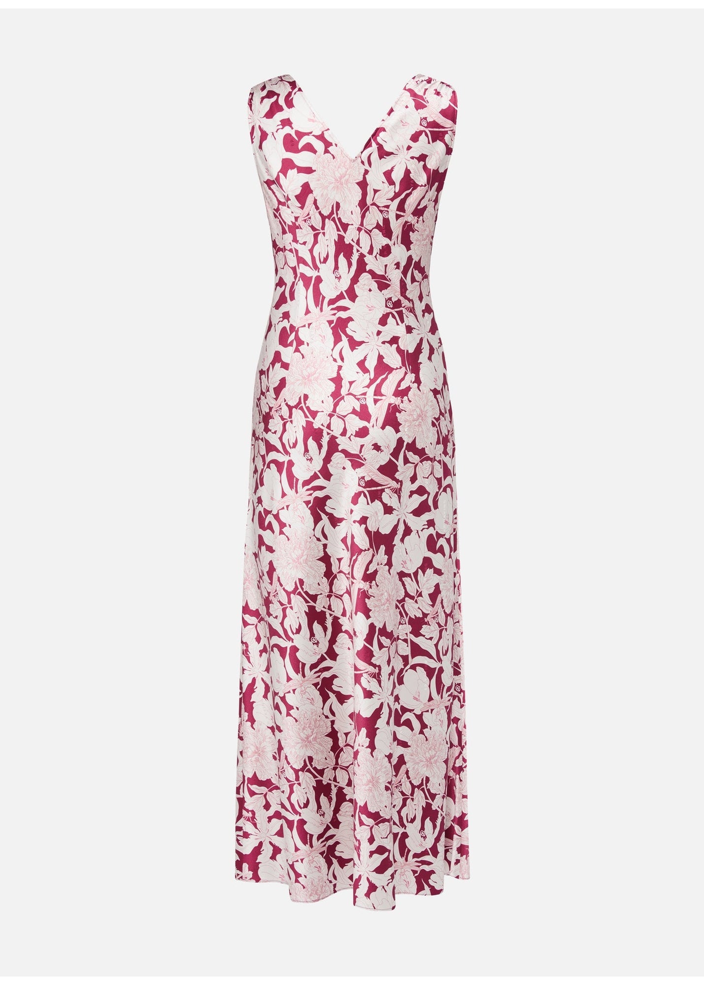 Silk Printed Dress | Red