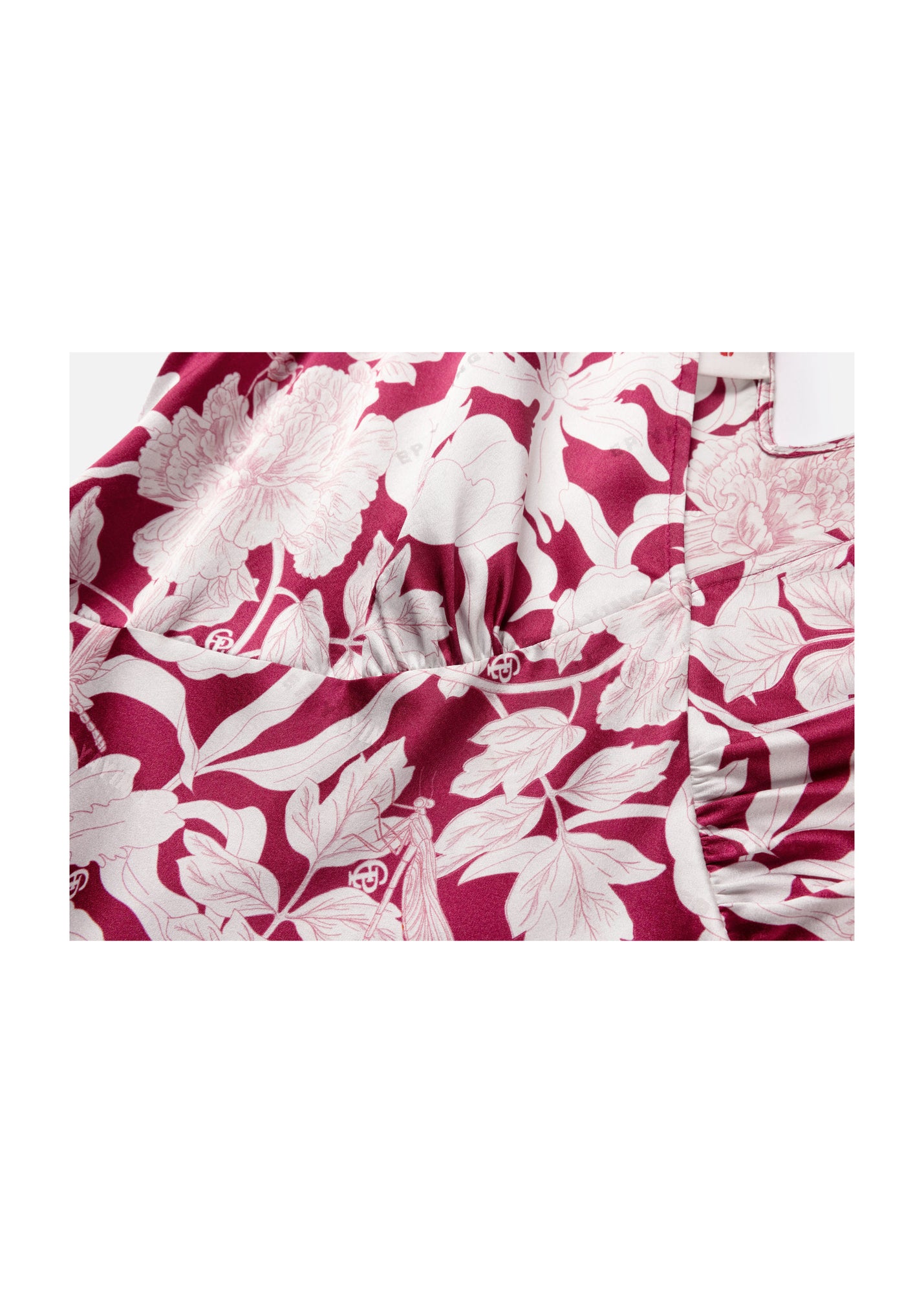 Silk Printed Dress | Red