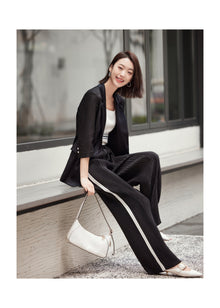 Silk Semi-Sheer Blazer | Black