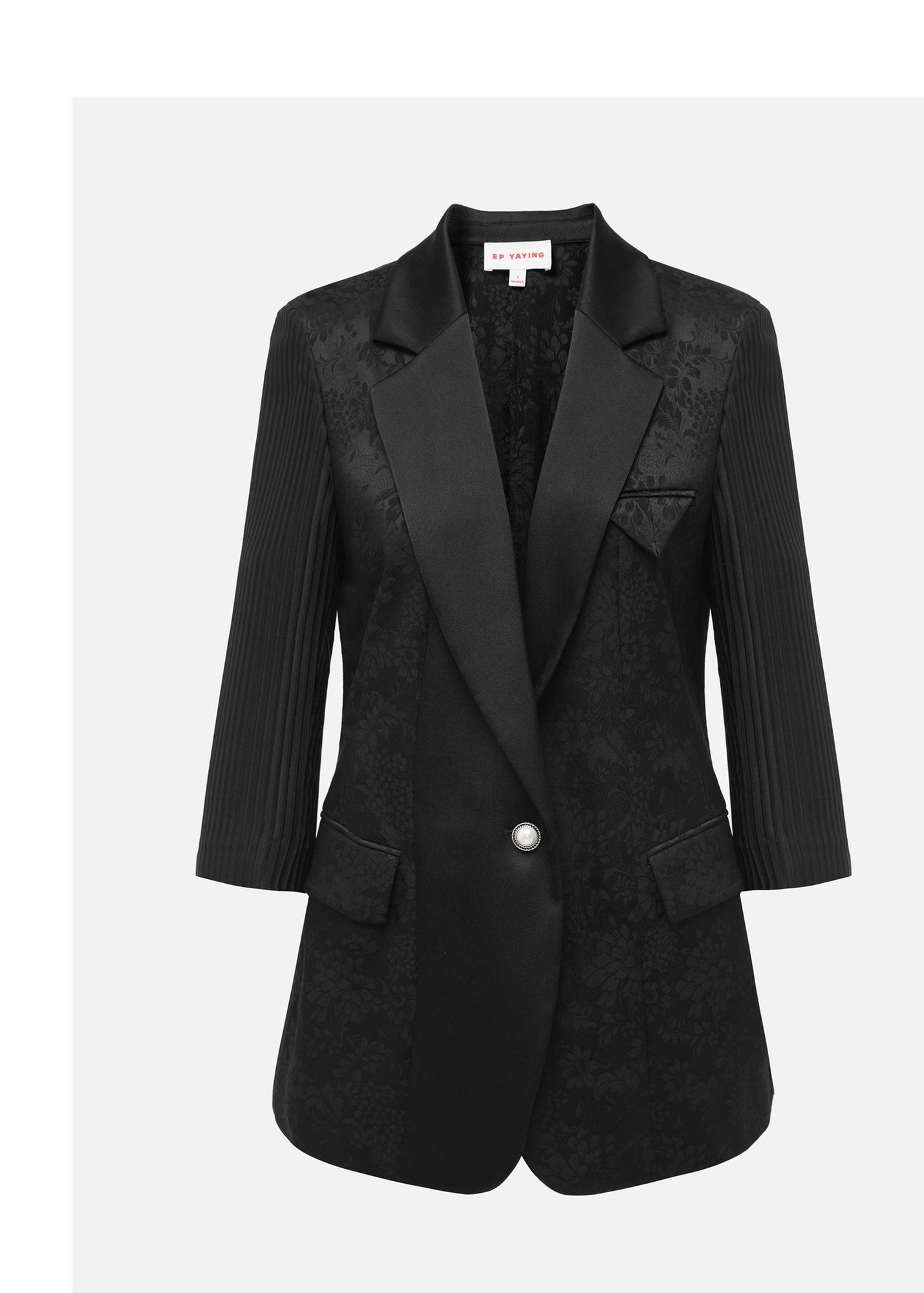 Silk Semi-Sheer Blazer | Black