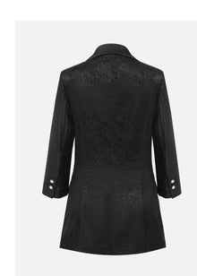 Silk Semi-Sheer Blazer | Black