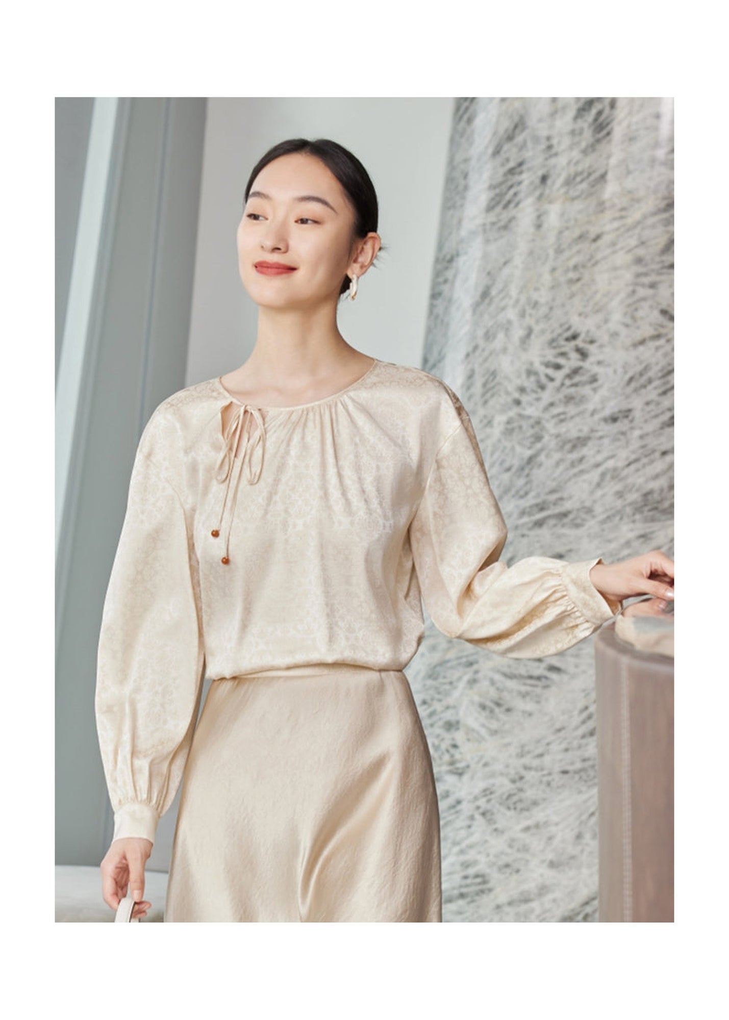 Silk Shirt | Beige