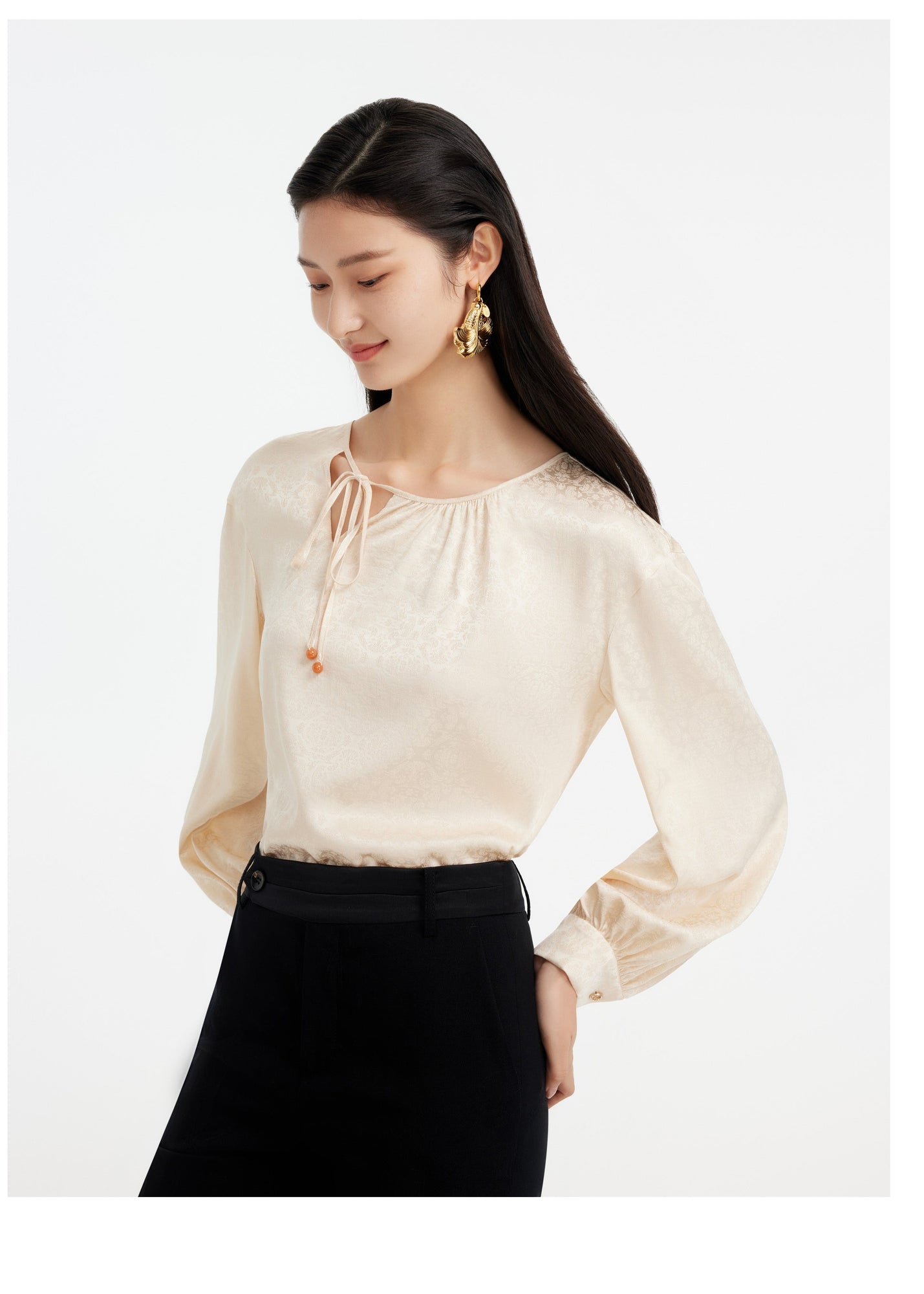 Silk Shirt | Beige