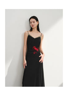 Silk Velvet Dress | Black