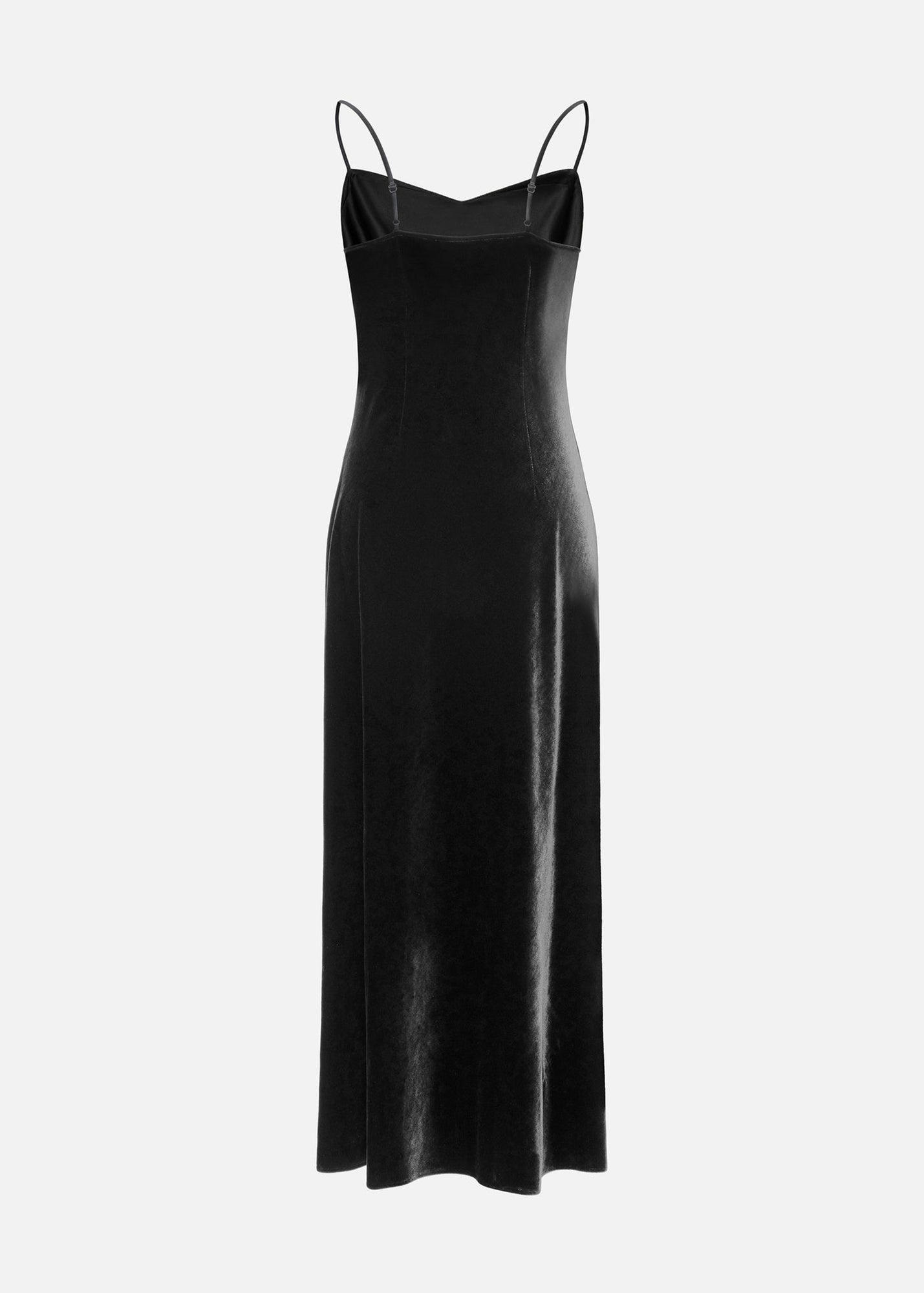 Silk Velvet Dress | Black
