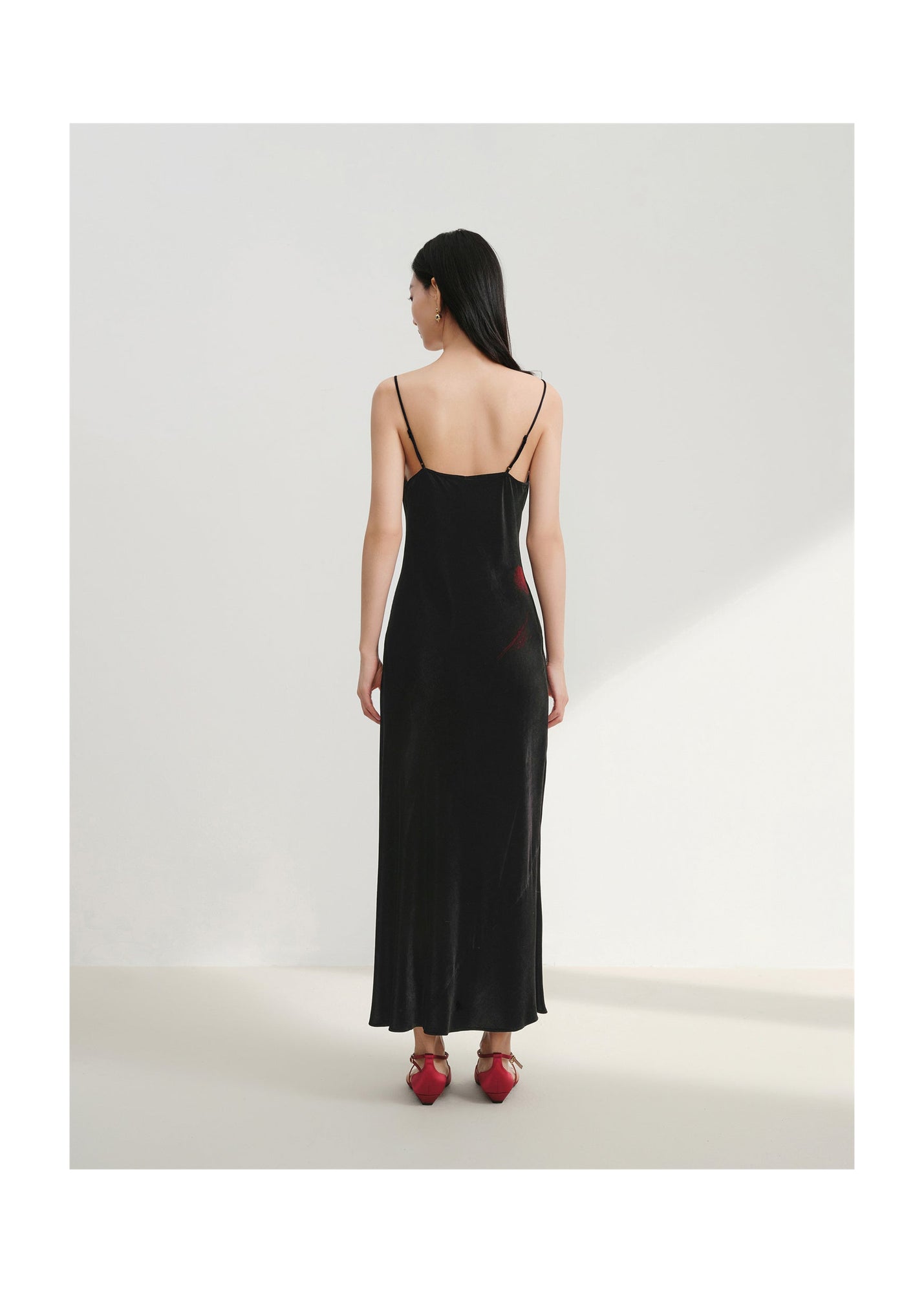 Silk Velvet Dress | Black