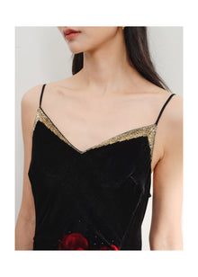 Silk Velvet Dress | Black
