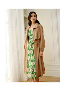 Silk Wool Dress | Khaki