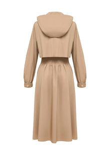 Silk Wool Dress | Khaki