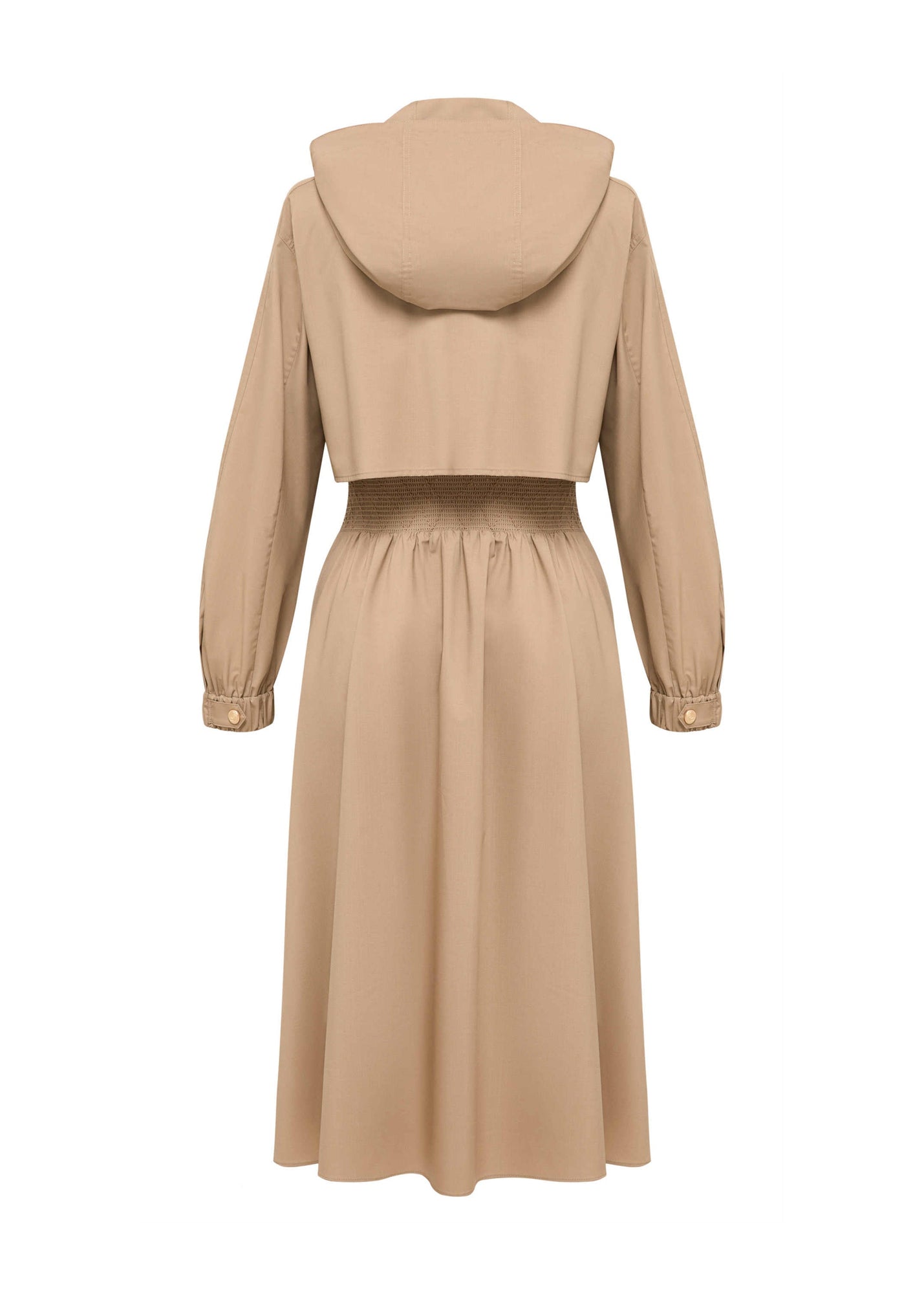 Silk Wool Dress | Khaki