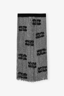Silver Beaded Midi Skirt | Sky Captain