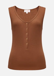 Sleeveless Tank Top | Brown