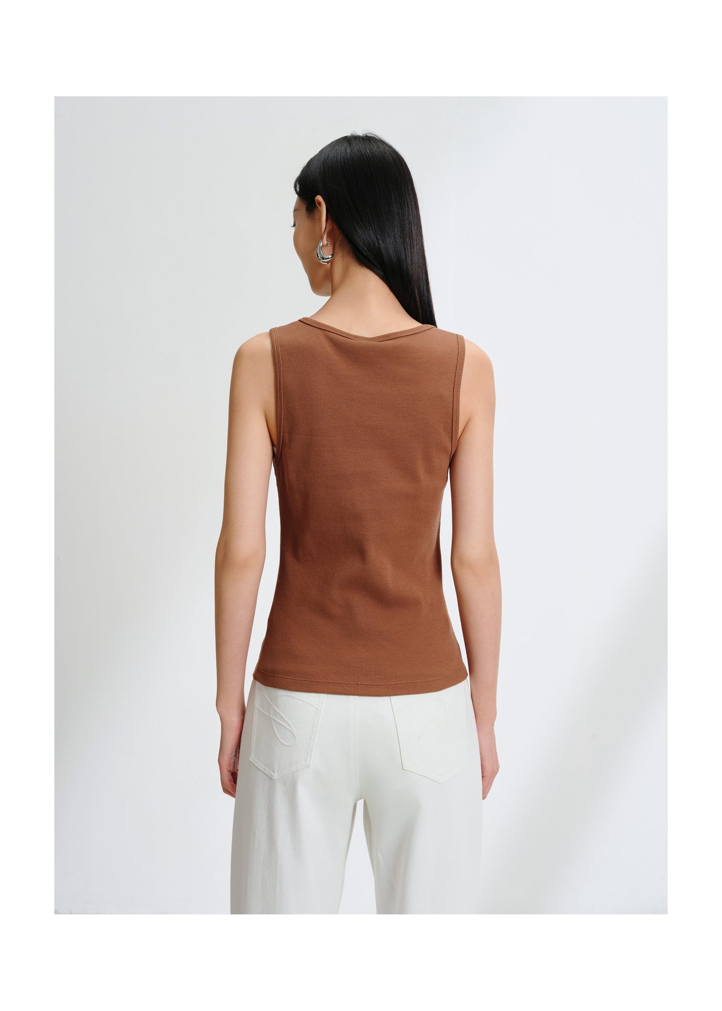 Sleeveless Tank Top | Brown