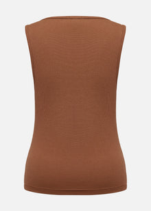 Sleeveless Tank Top | Brown