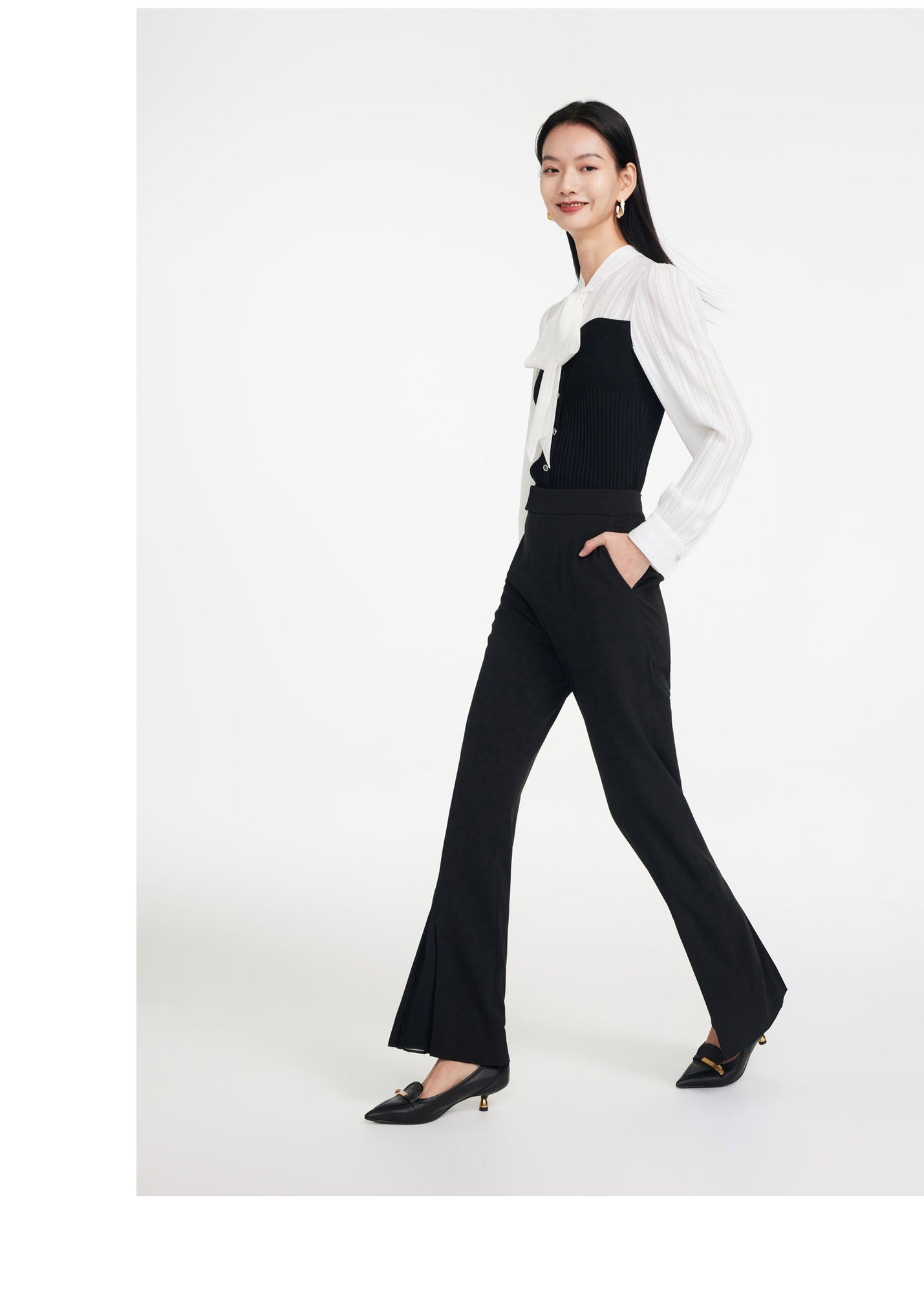 Slightly Booted Trouser | Black