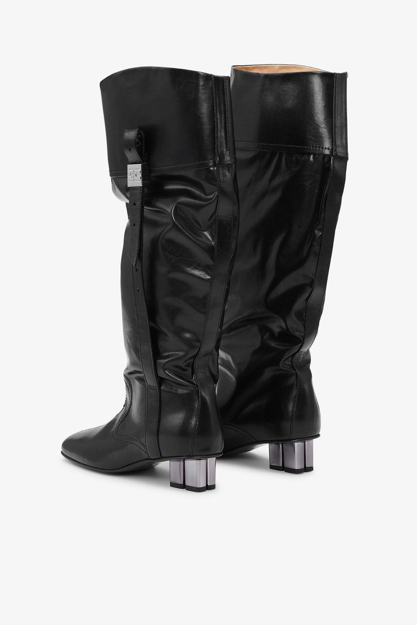 Slouchy Knee Boots in | Black