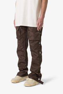 Snap Front Cargo Pants | Brown