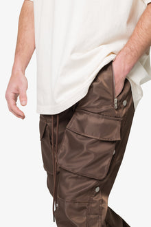 Snap Front Cargo Pants | Brown
