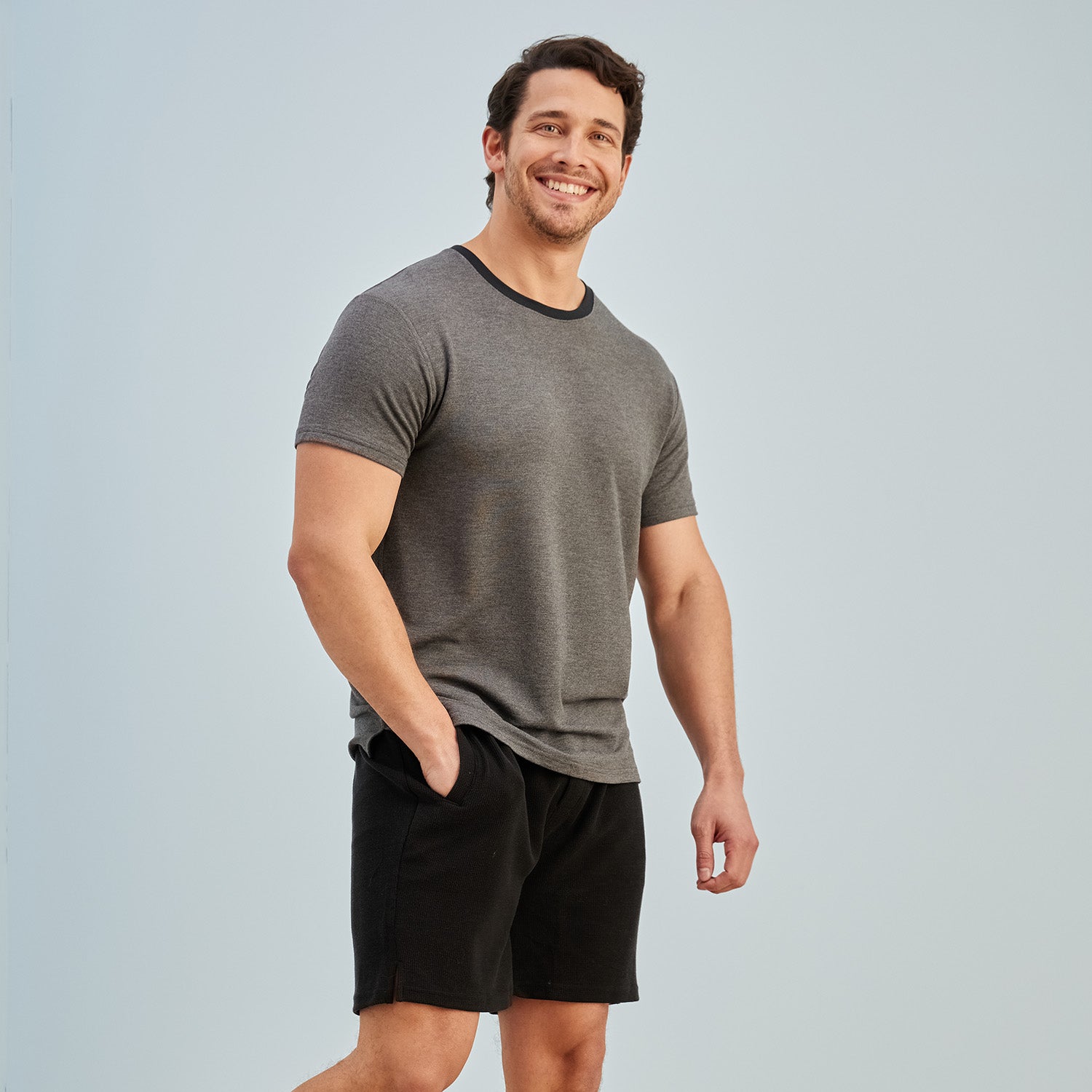 Modal Waffle Spa Short | Black