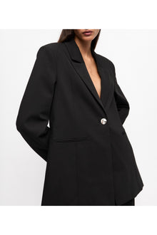 Solid Twill Suiting Blazer | Black