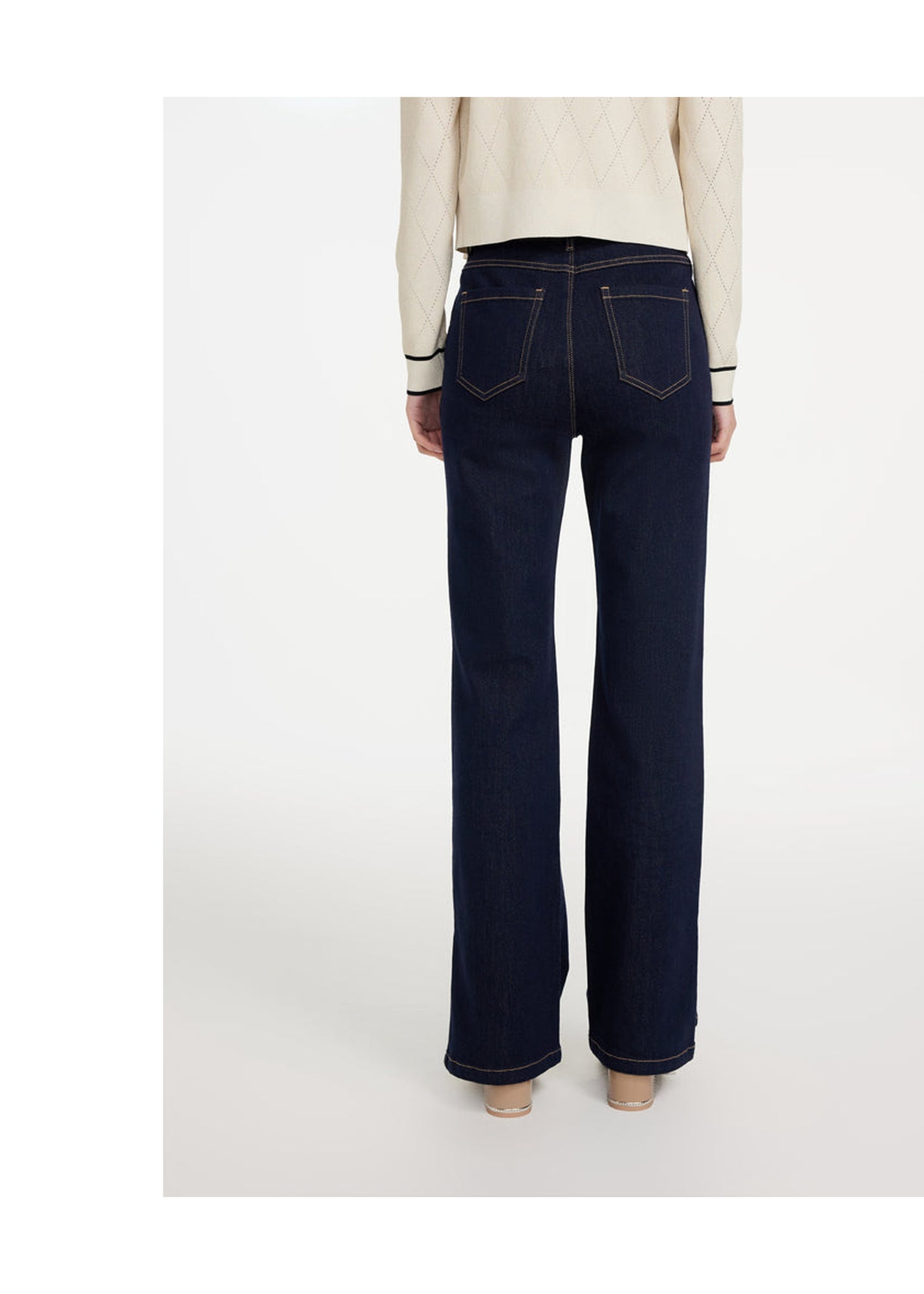 Split-Bootcut Denim Jeans | Navy