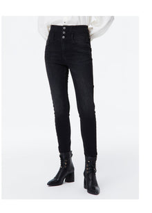 Springy Cropped Jeans | Grey