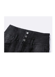 Springy Cropped Jeans | Grey