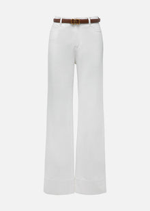 Straight-Leg Wide-Leg Jeans | White