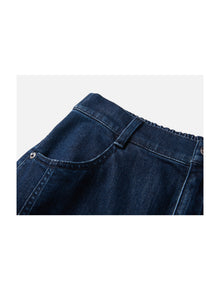 Straight Denim Skirt | Navy
