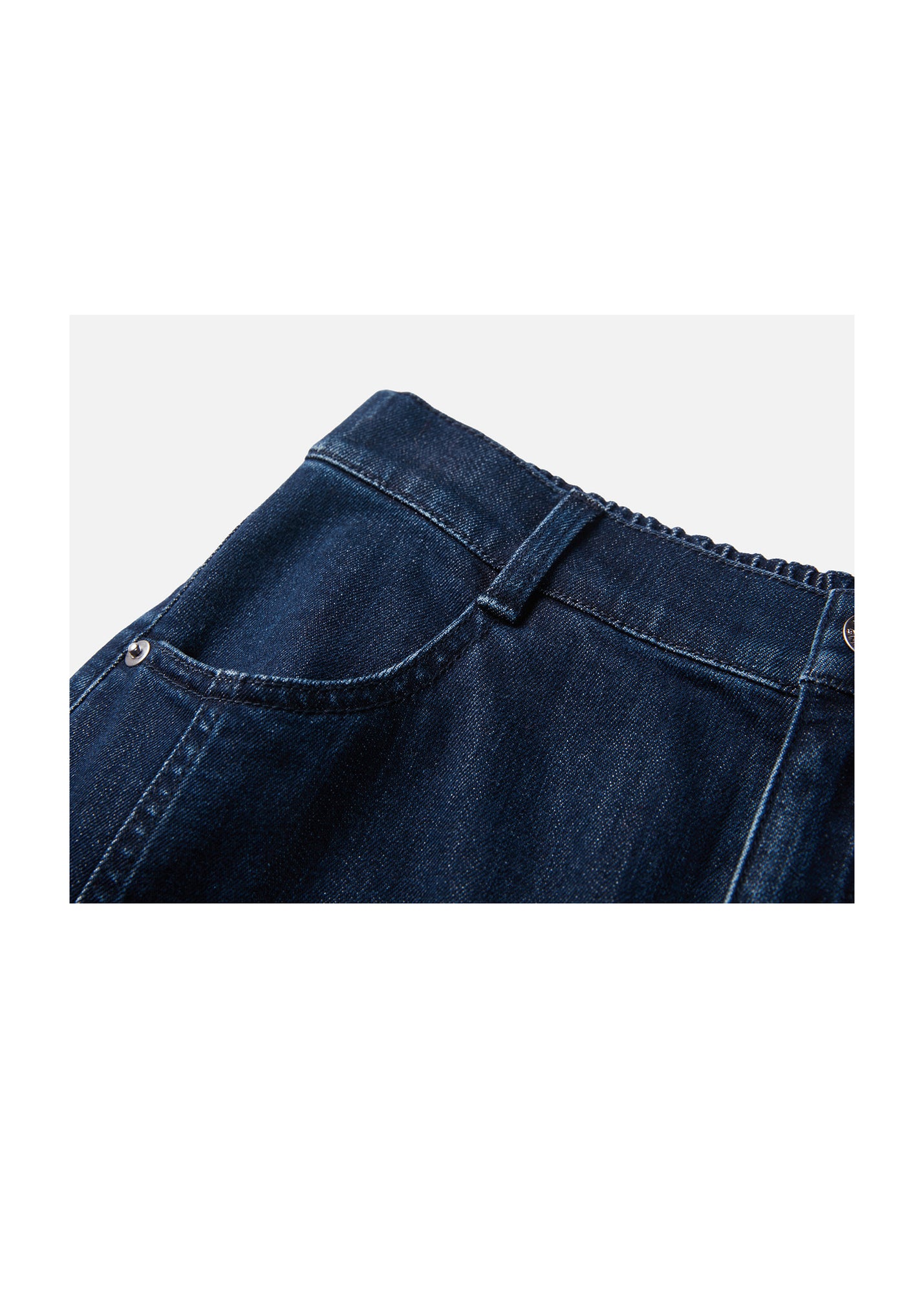 Straight Denim Skirt | Navy
