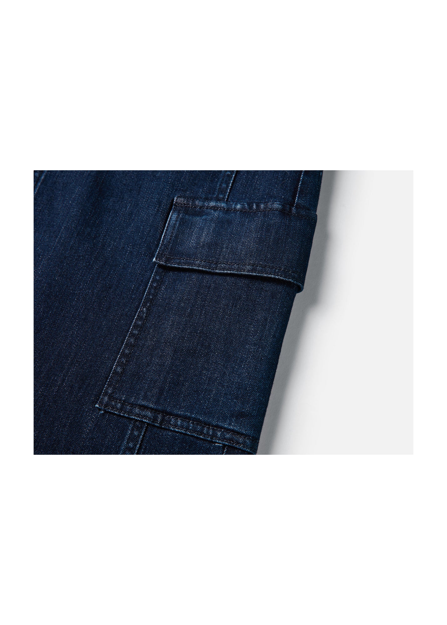 Straight Denim Skirt | Navy