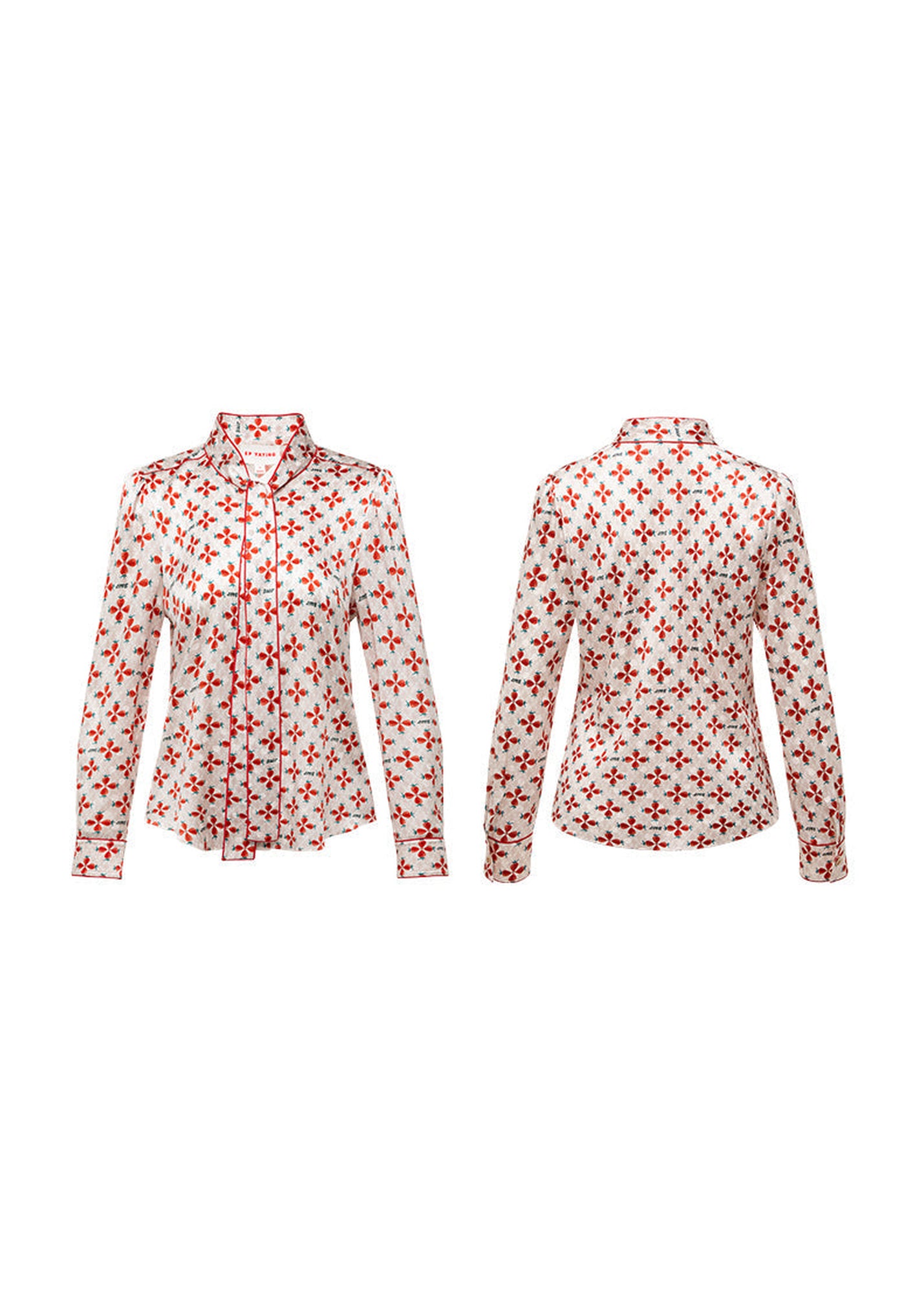 Strawberry Print Shirt | Red