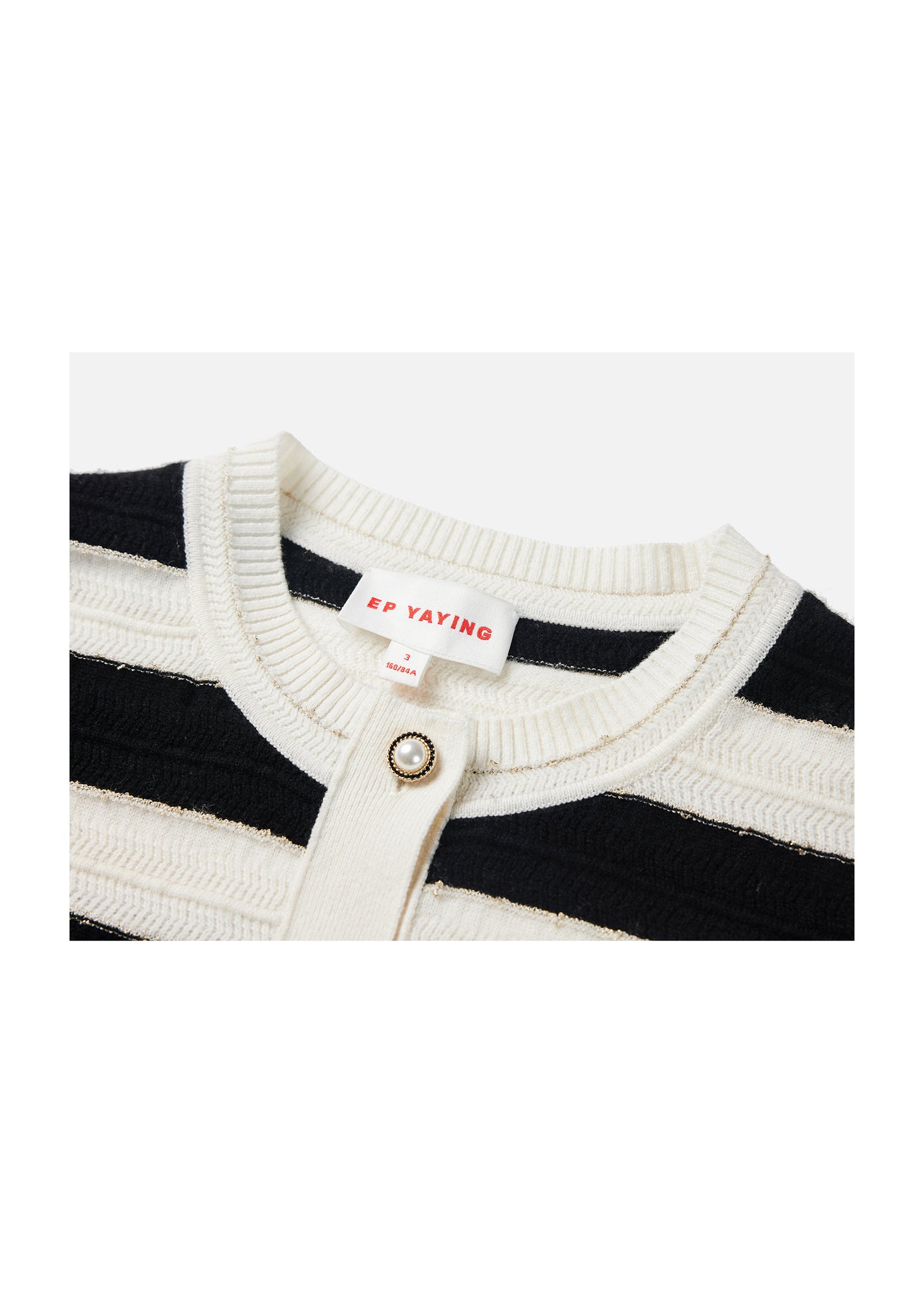 Striped Knitted Cardigan | Black