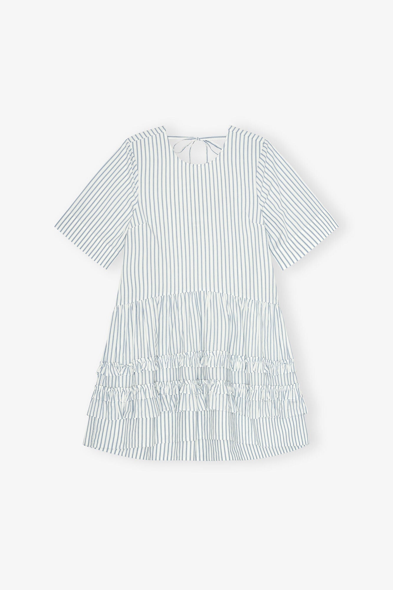Striped Organic Cotton Mini Dress | Egret