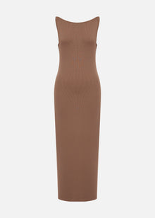 Suspenders Dress | Camel