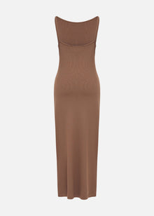 Suspenders Dress | Camel