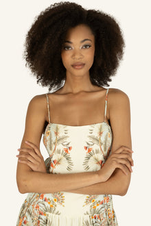 Suzy Dress | Natural Floral Road Print