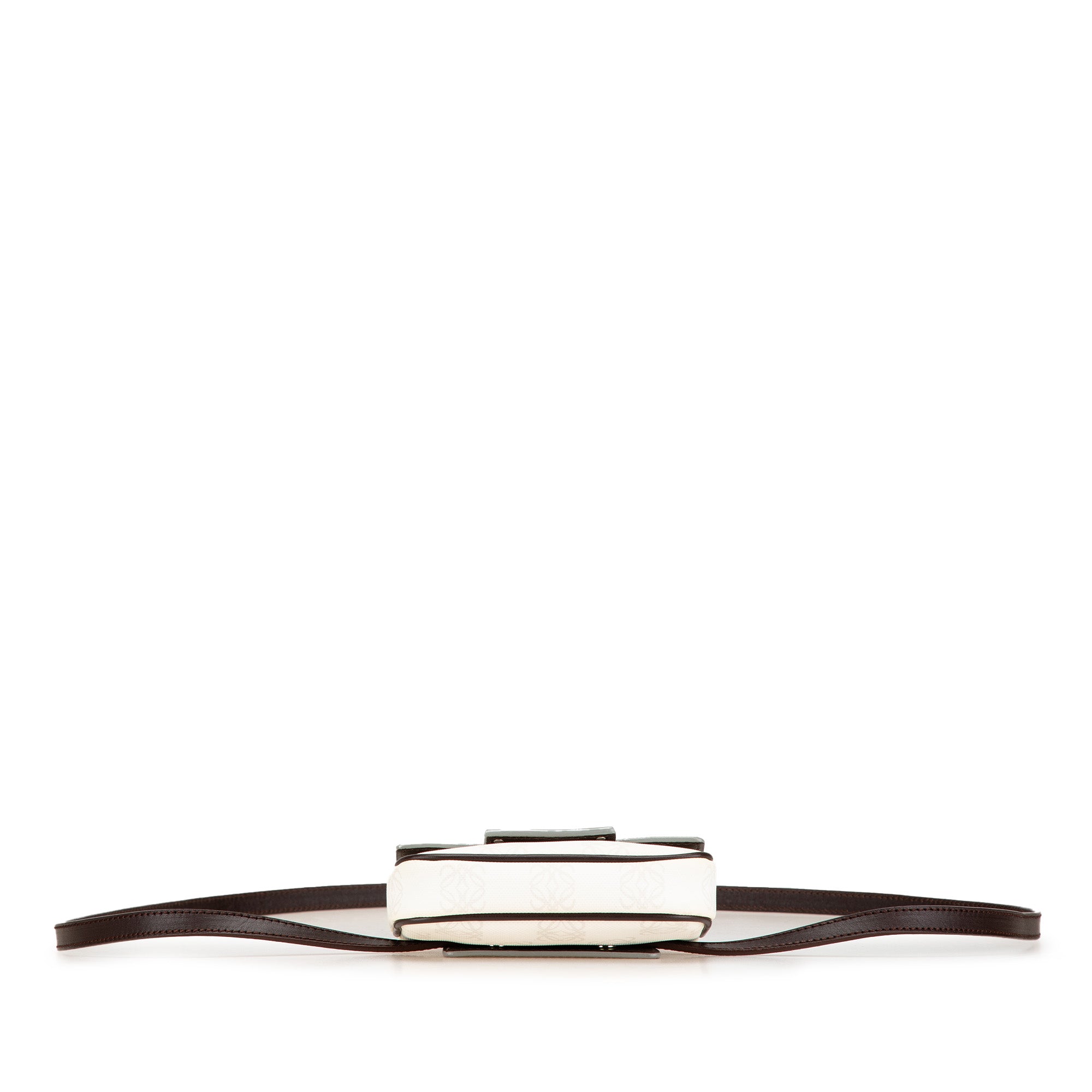 LOEWE | Pre-Owned Anagram Canvas Belt Bag | White
