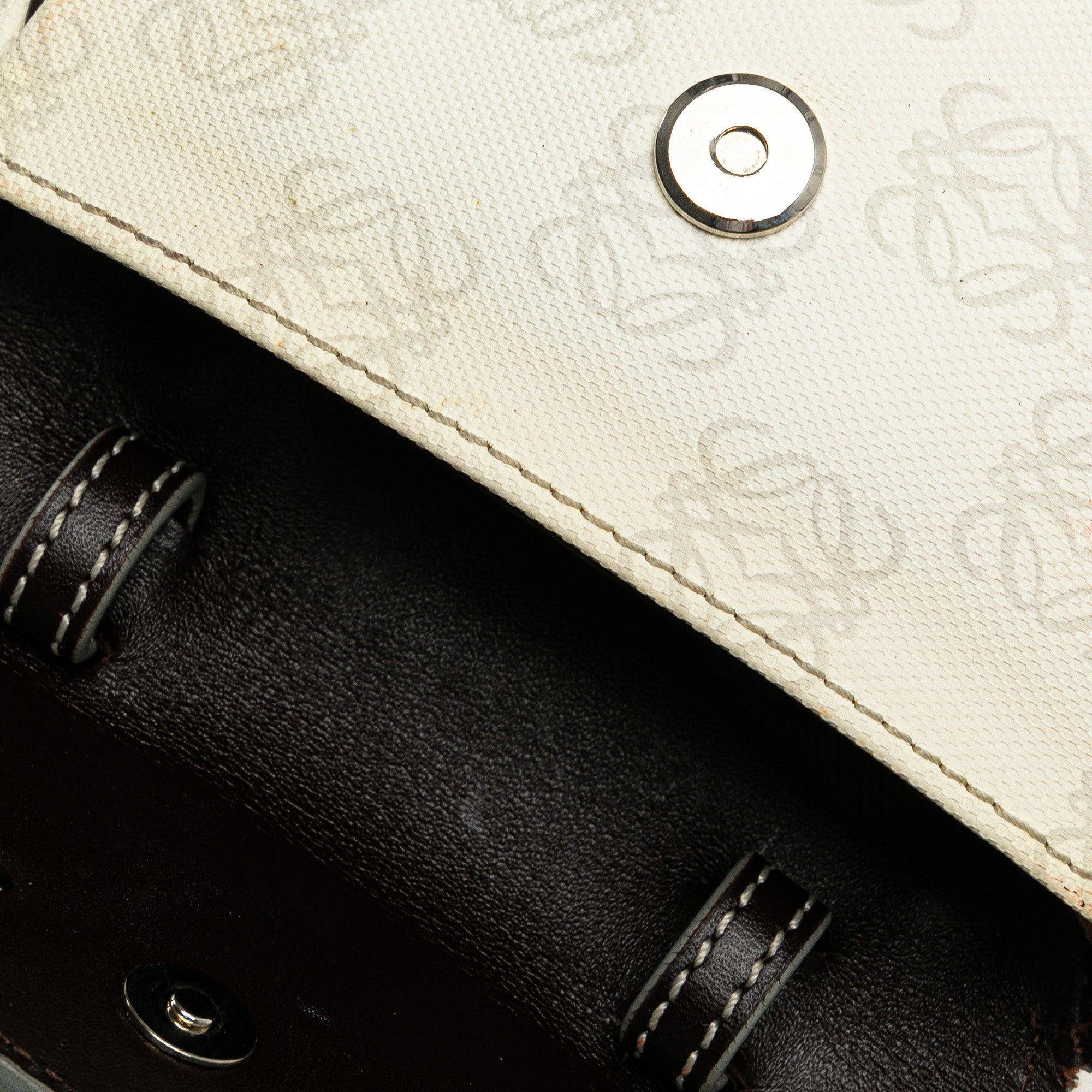 LOEWE | Pre-Owned Anagram Canvas Belt Bag | White