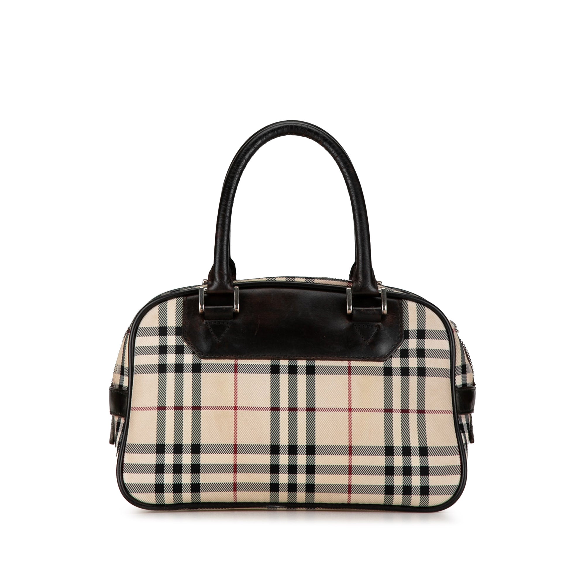 Burberry | Pre-Owned House Check Canvas Handbag | Brown