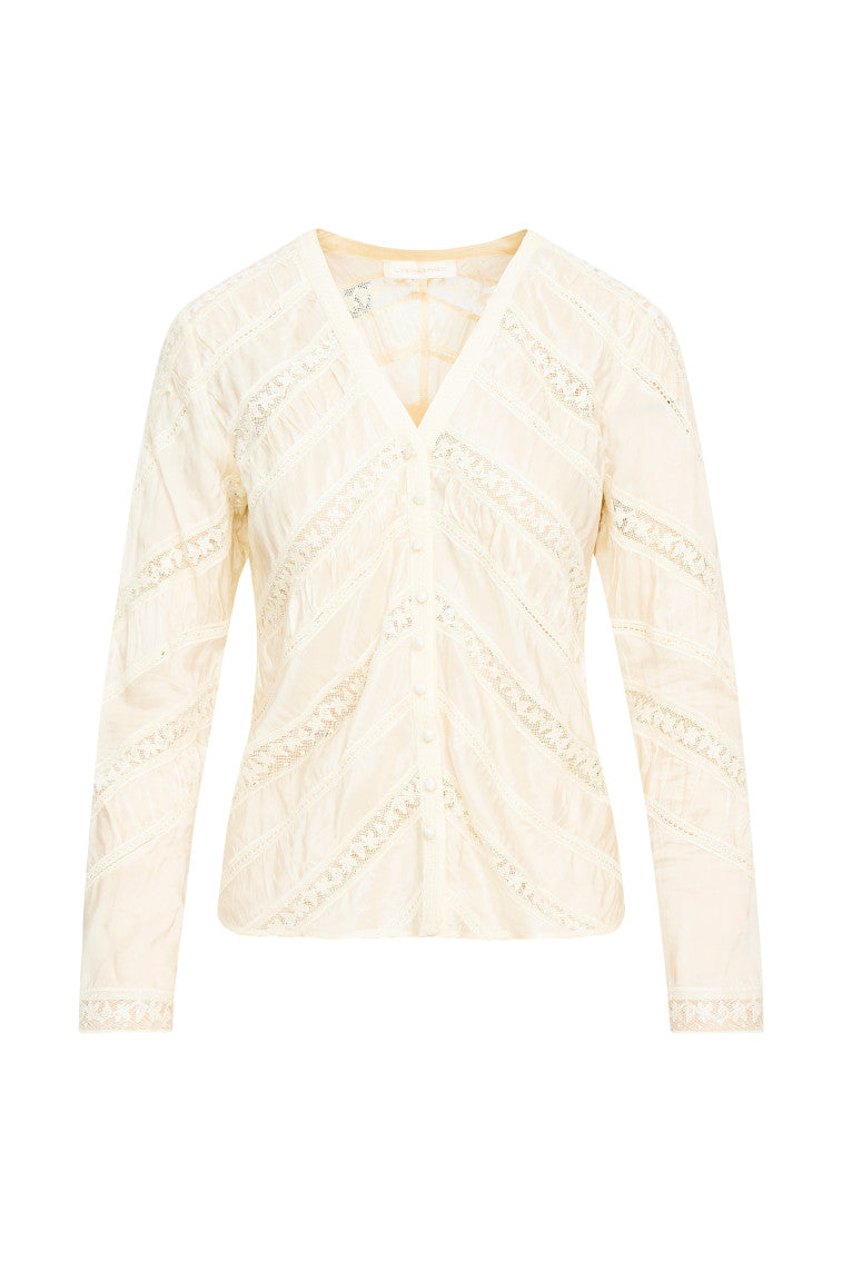 Womens | Tandra V-Neck Blouse | Antique White