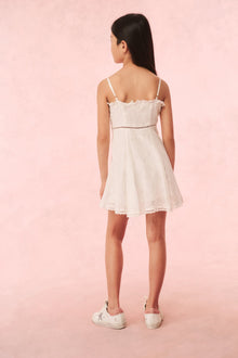 Girls Taralynn Eyelet Lace Dress | Optic White