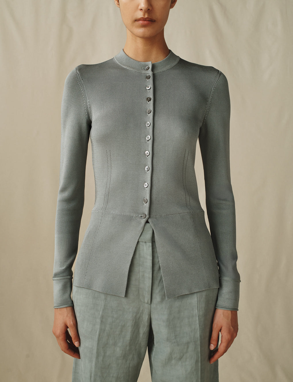 Womens | The Sculpted Cardigan | Steel
