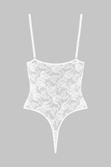 Thong bodysuit - Flashback | White