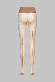 Signature Back Seam Seamless Tights - 20D - Medium Nude - Les Coquetteries | Naked