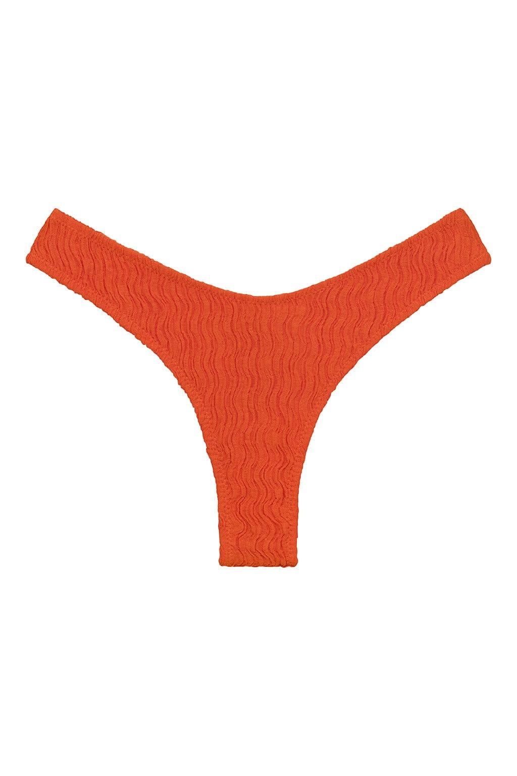 Added Coverage Lulu Zig Zag Stitch Bikini Bottom | Tangerine