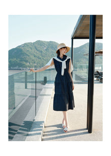 Textured Dress | Navy
