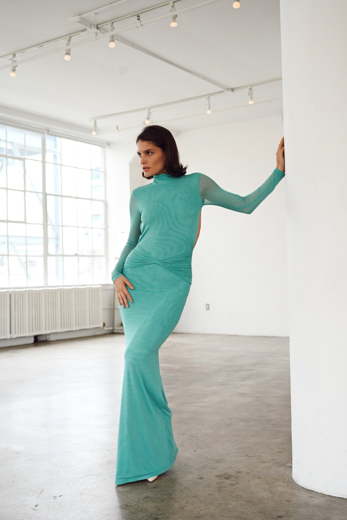 Salome Beaded Dress | Teal