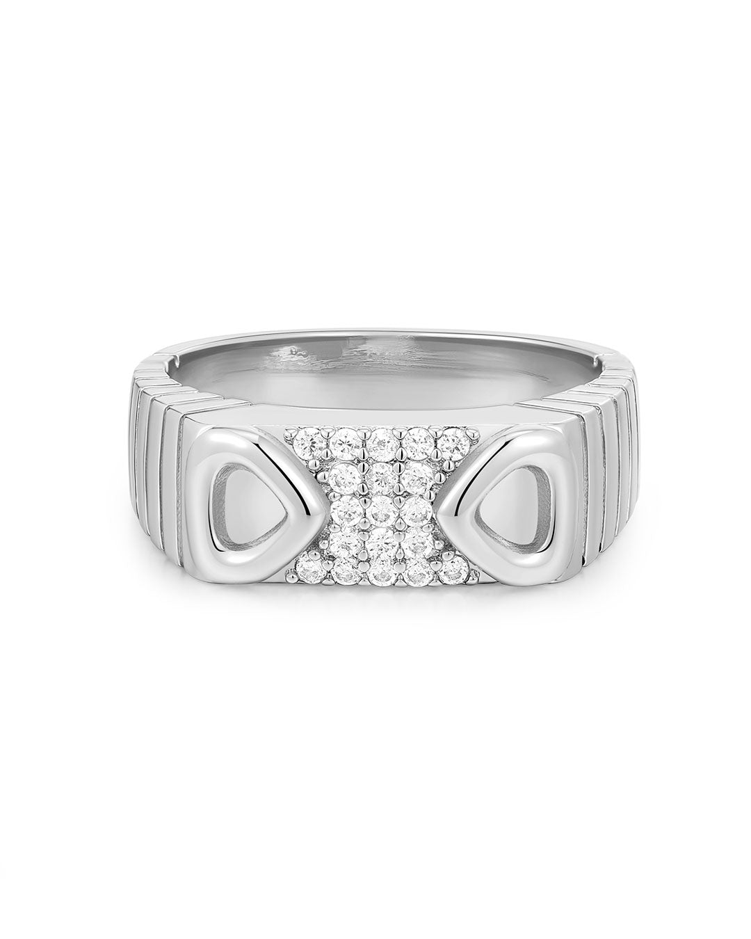 The Cannoli Ring | Silver | Cubic Zirconia